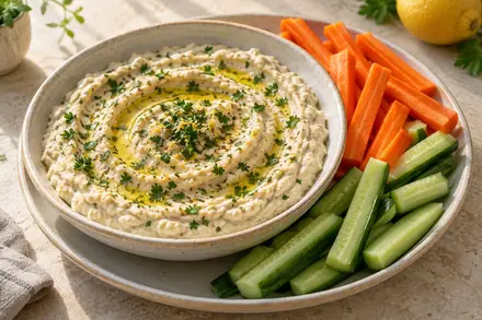 ממרח שעועית לימוני וירקות