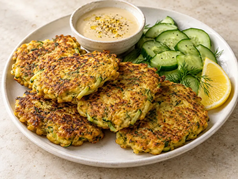 לביבות קישוא וקמח חומוס